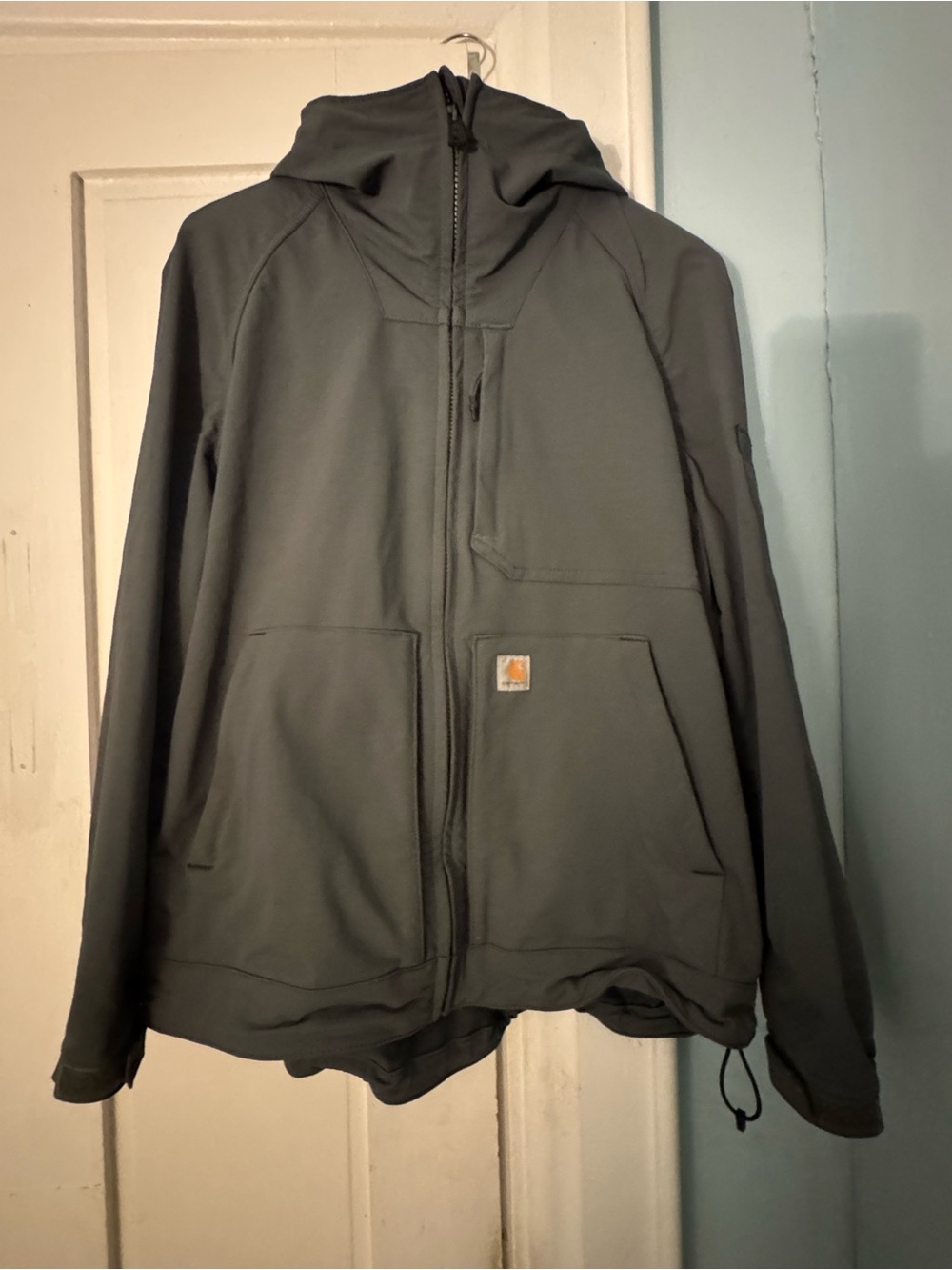 Carhartt Women’s Rain Defender Super Dux Hooded Zip Jacket in Sage Green Large
